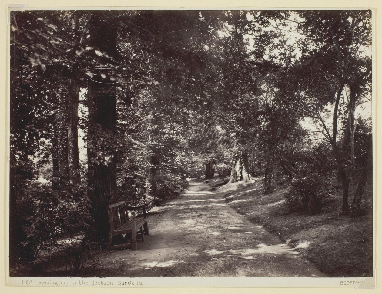 Leamington, a Jephson Gardensben alkotó: Francis Bedford