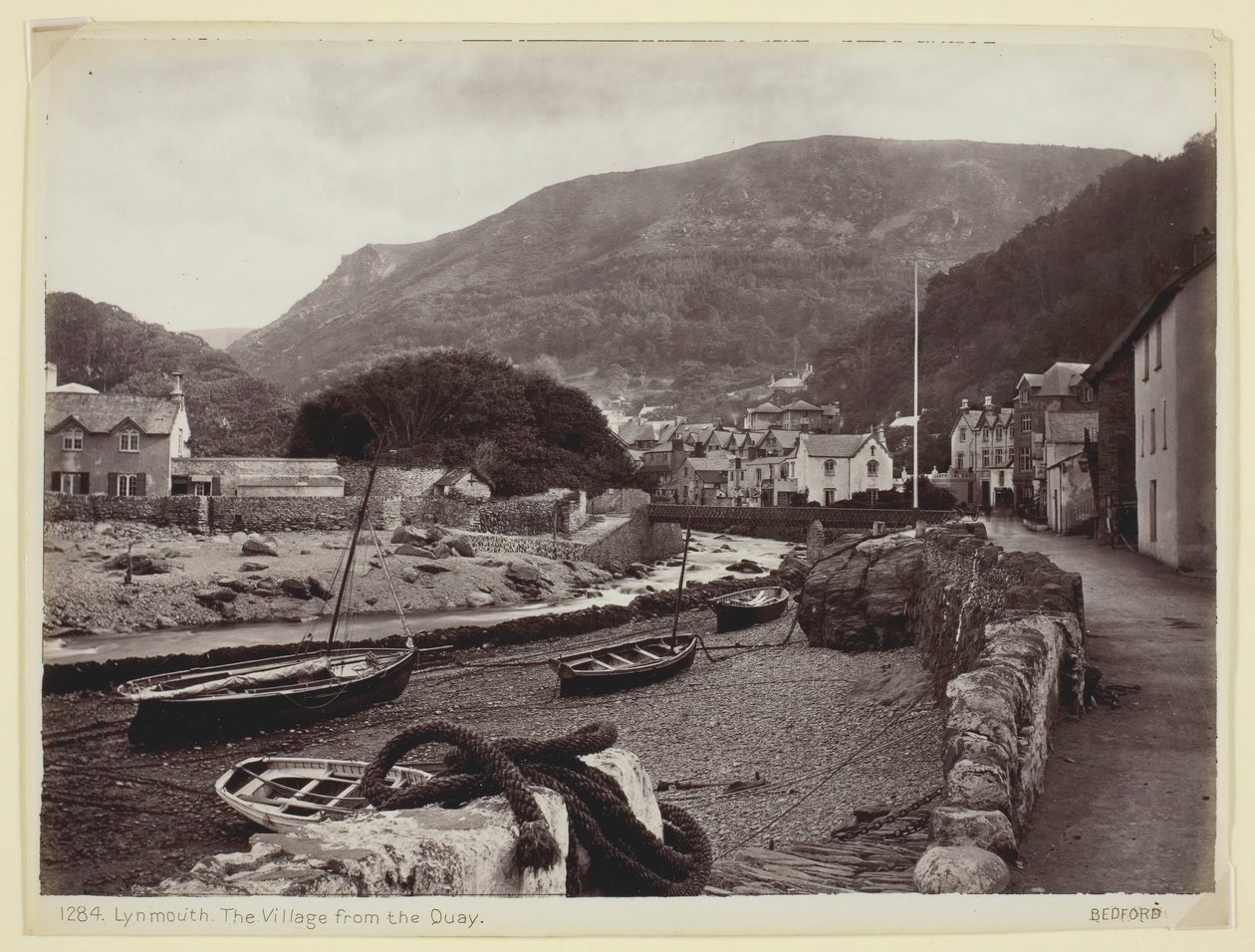Lynmouth, The Village from the Quay, 186094. alkotó: Francis Bedford