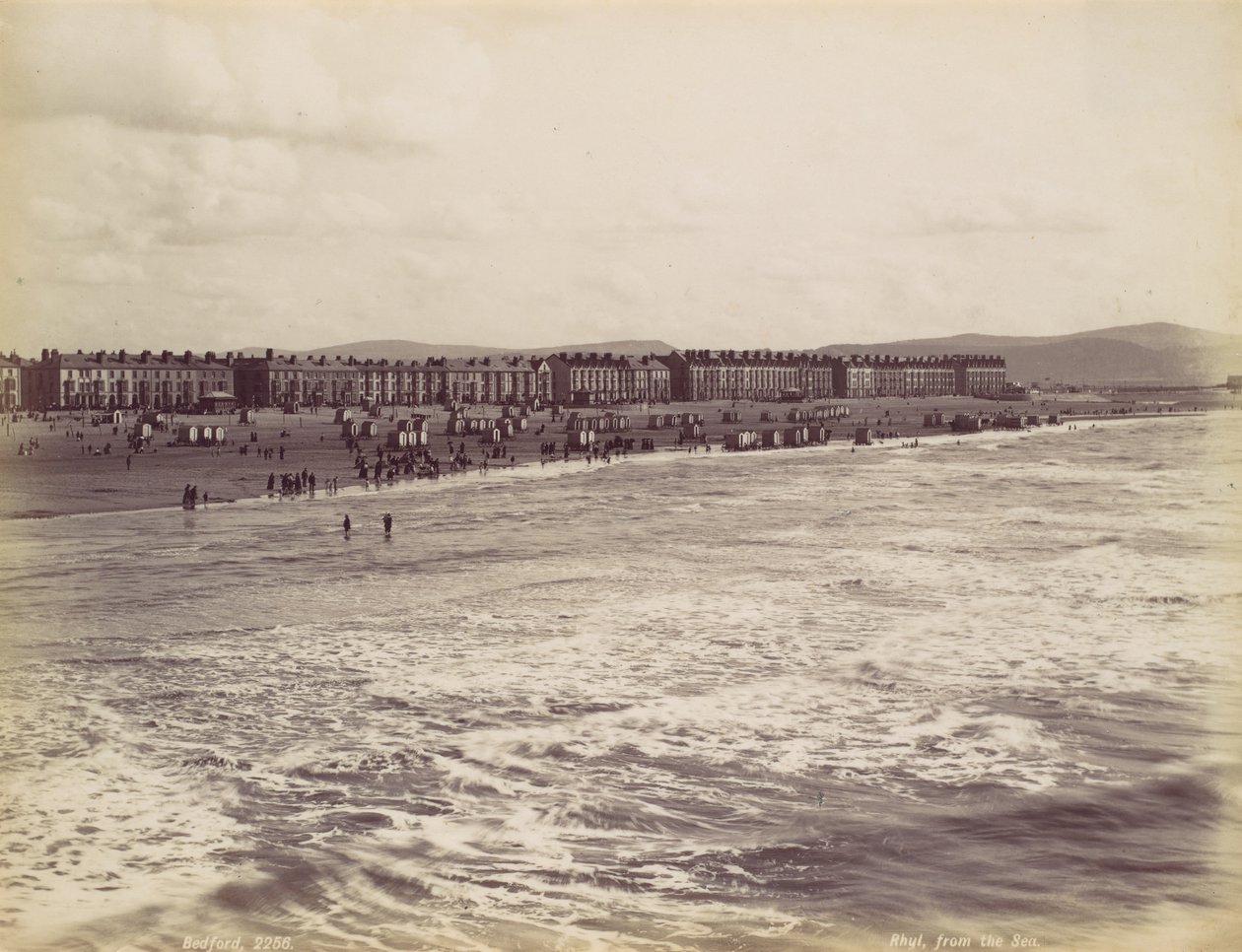 Rhyl, a tengerből, 1870-es évek. alkotó: Francis Bedford