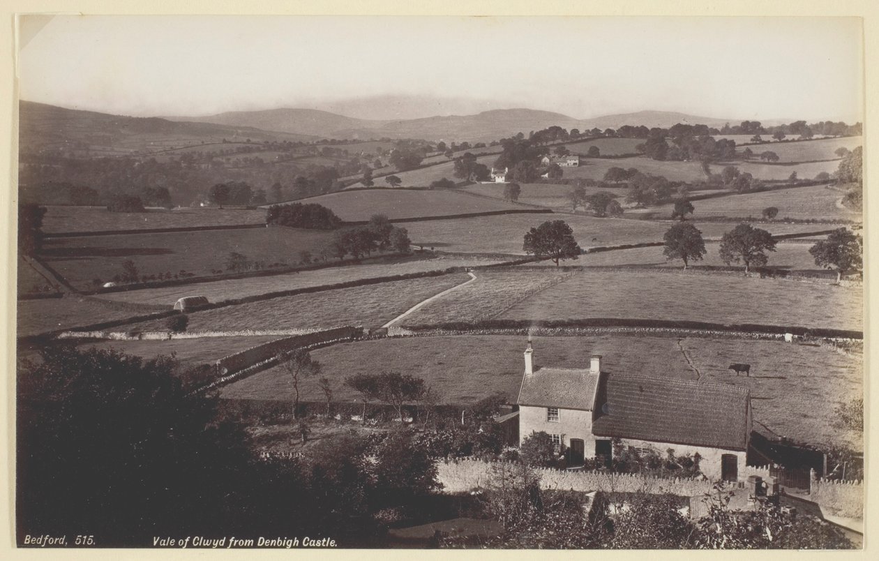 Clwyd völgye a Denbigh kastélyból alkotó: Francis Bedford