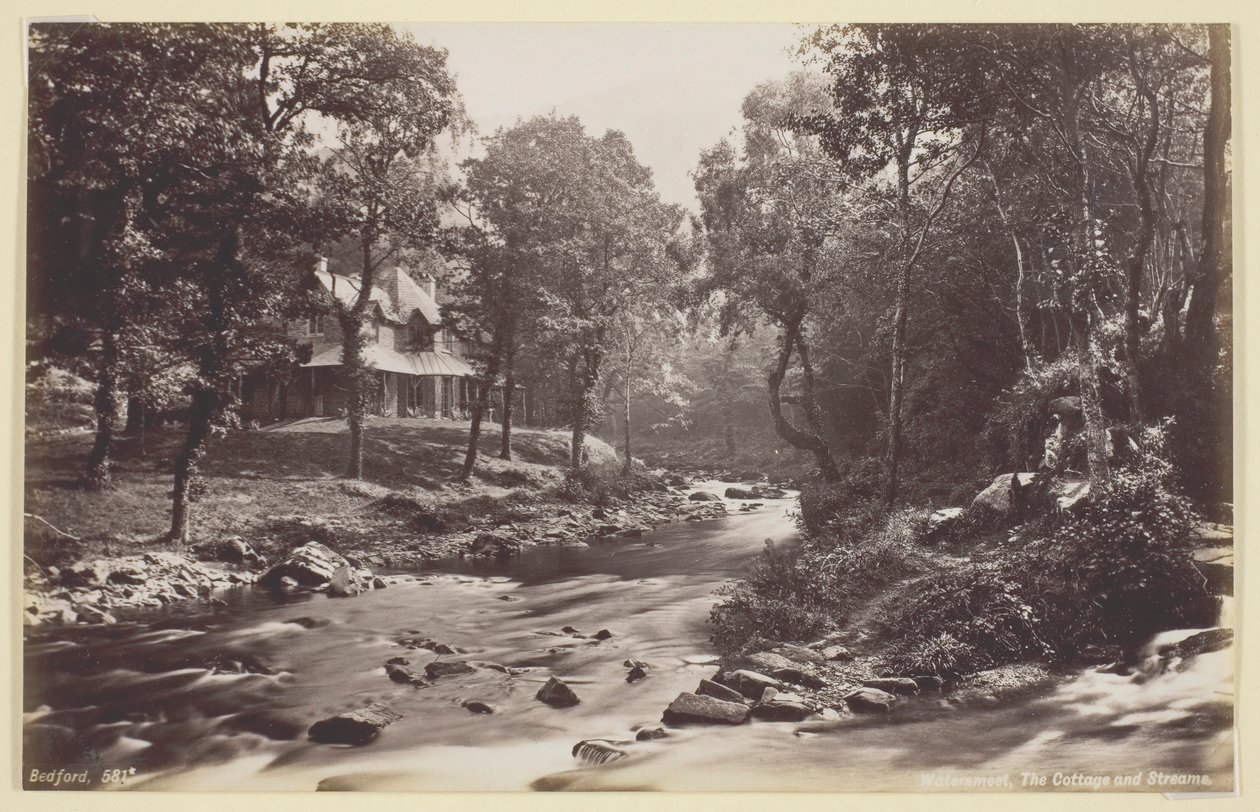 Watersmeet, The Cottage and Streams, 186094. alkotó: Francis Bedford