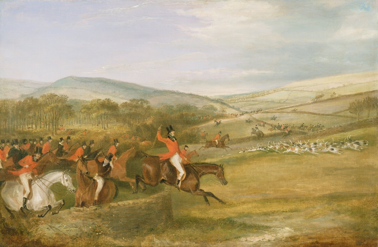 The Berkeley Hunt, Full Cry, 1842 alkotó: Francis Calcraft Turner