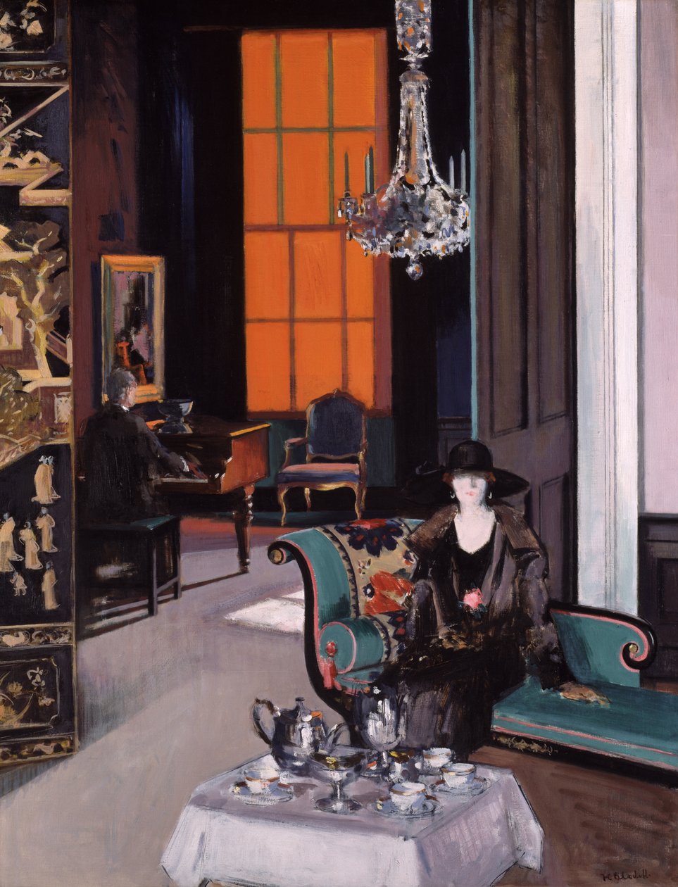 Interior: The Orange Blind, c.1928 (oil on canvas) alkotó: Francis Campbell Boileau Cadell