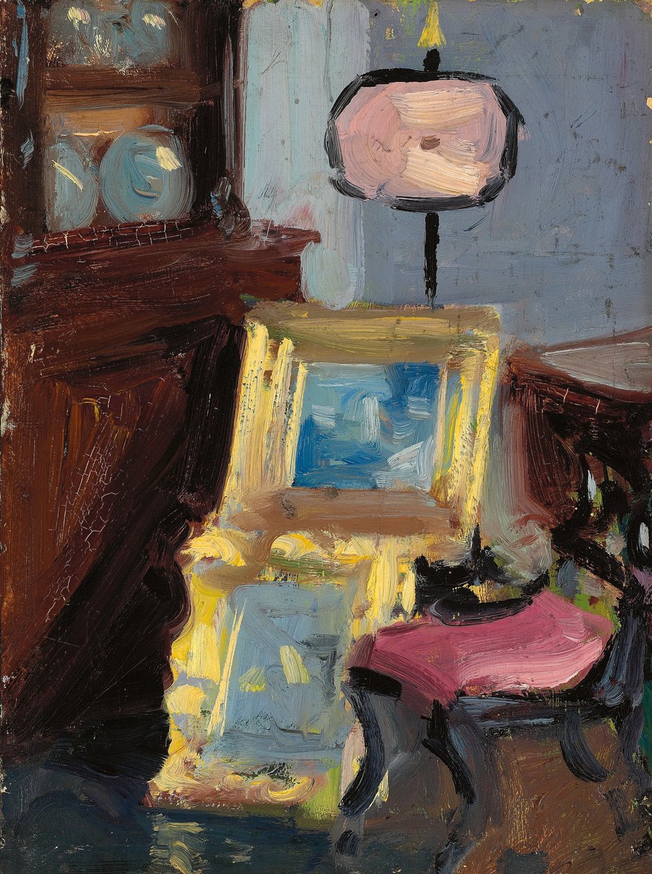 Belső egy székkel alkotó: Francis Campbell Boileau Cadell