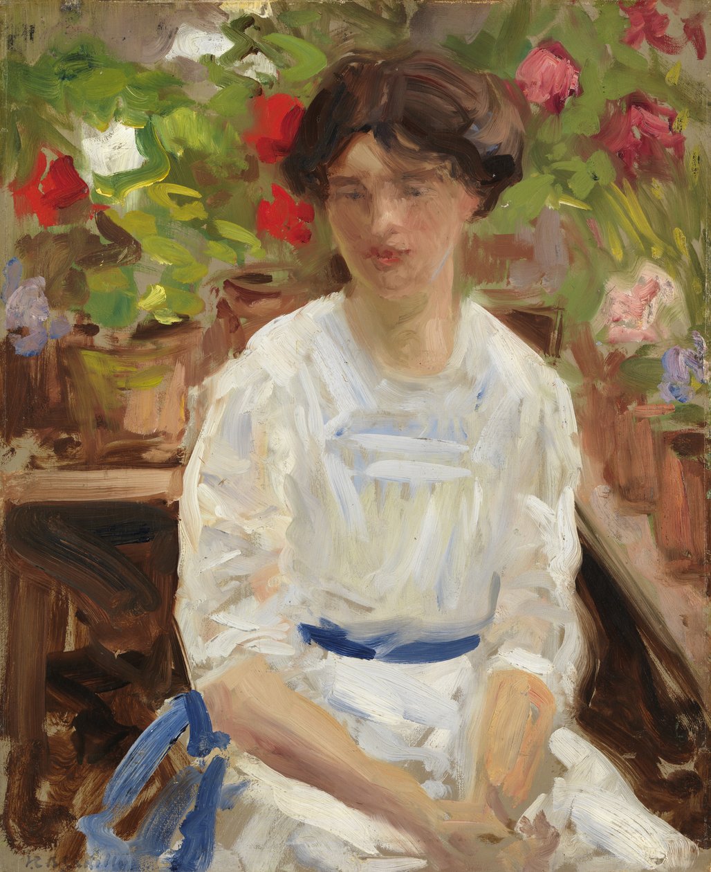 Hölgy fehérben (olaj, vászon) alkotó: Francis Campbell Boileau Cadell
