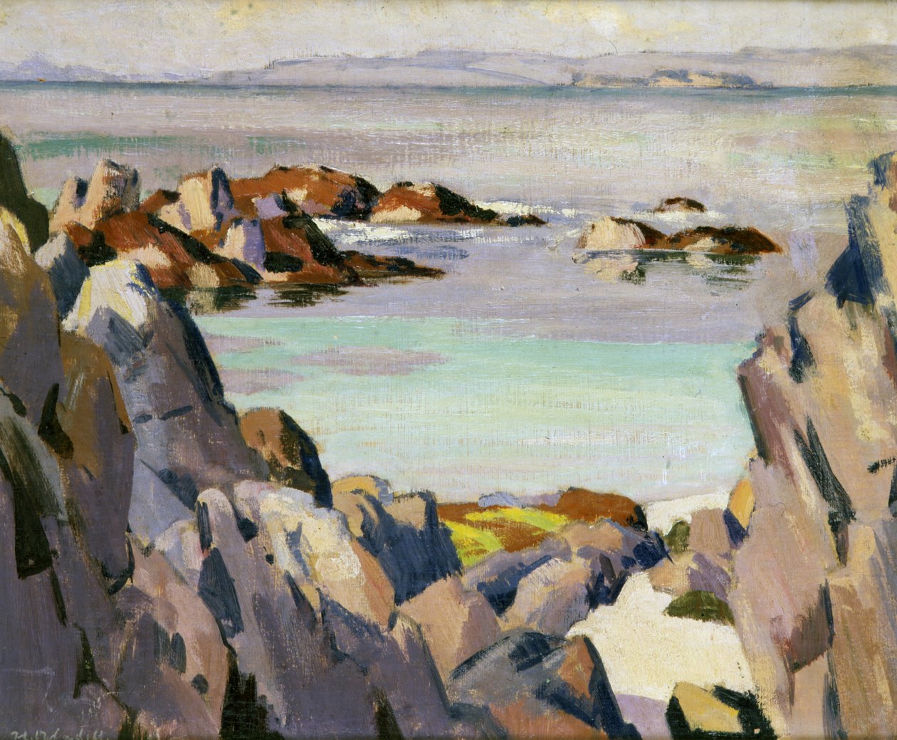 Staffa és Rhum Ionától (olaj, vászon) alkotó: Francis Campbell Boileau Cadell