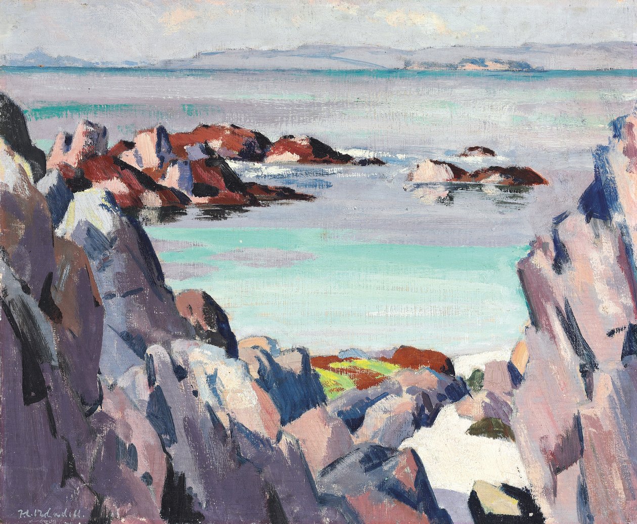 Staffa és Rhum Ionától alkotó: Francis Campbell Boileau Cadell