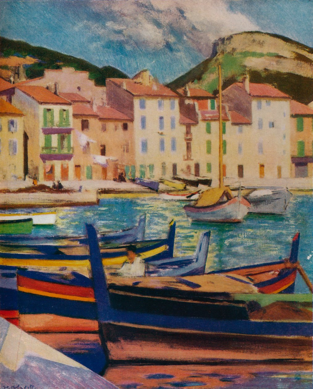 A kikötő, Cassis, 1924, 1932 alkotó: Francis Campbell Boileau Cadell