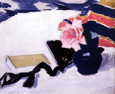 A rózsa és a fekete szalag (olaj a panelen) alkotó: Francis Campbell Boileau Cadell