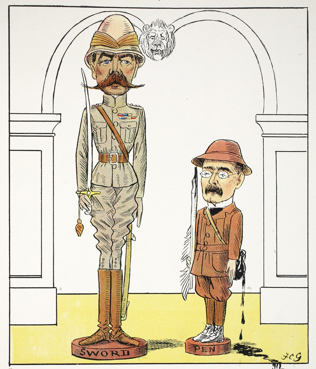 K, k, illusztráció a The Struwwelpeter Alphabetből, Harold Begbie (1871–1929) verse alkotó: Francis Carruthers Gould