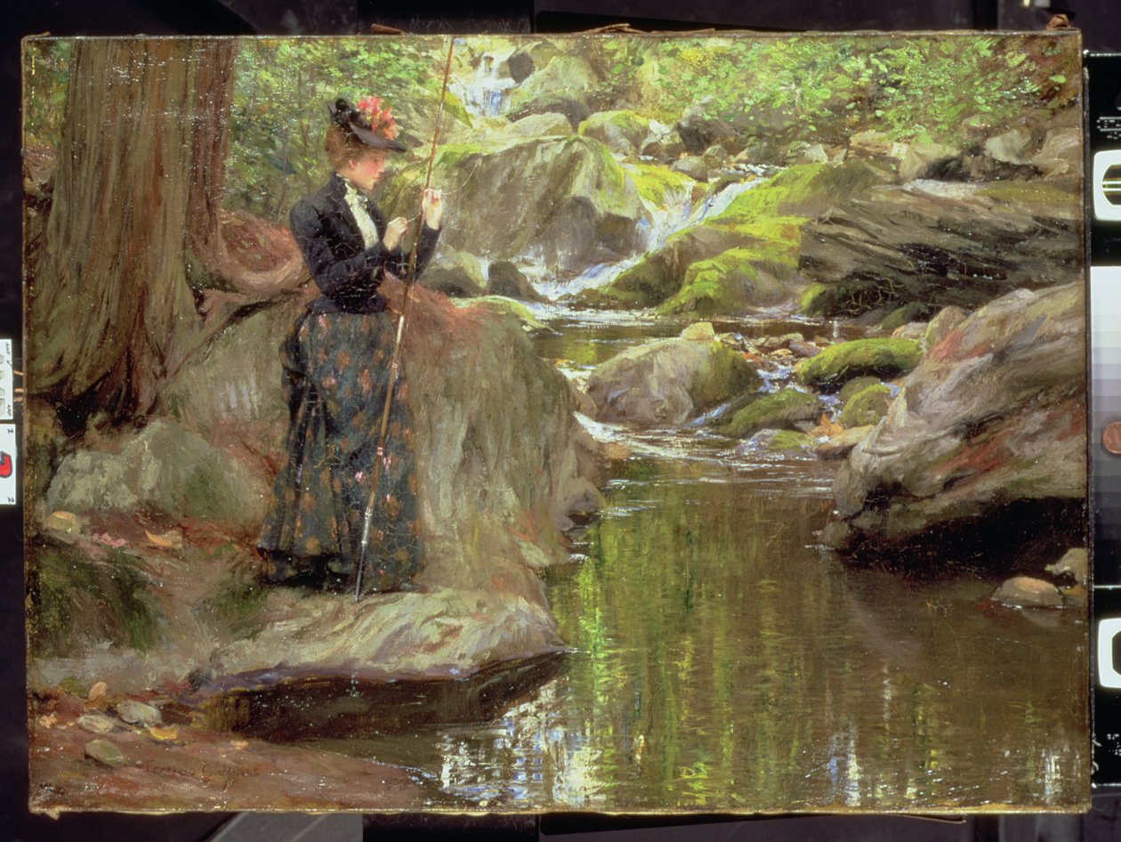 Baiting the Line (olaj, vászon) alkotó: Francis Coates Jones