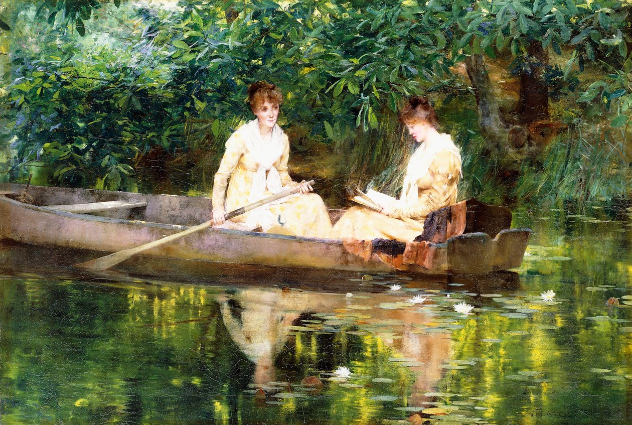 Nők egy evezős csónakban alkotó: Francis Coates Jones