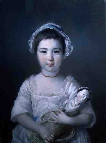 Lady Ann Fitzpatrick portréja babát tartva (olaj, vászon) alkotó: Francis Cotes
