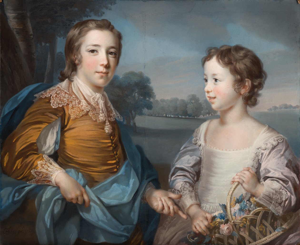 Joseph (1741-1786) és testvére, John Gulston (1750-1764) portréja. alkotó: Francis Cotes