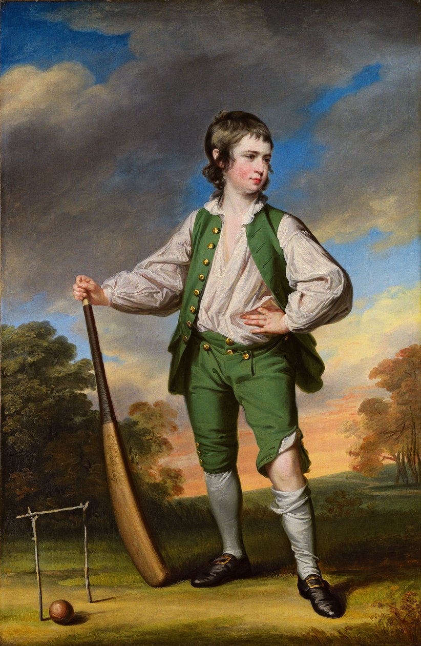 A fiatal krikettjátékos - Lewis Cage portréja alkotó: Francis Cotes