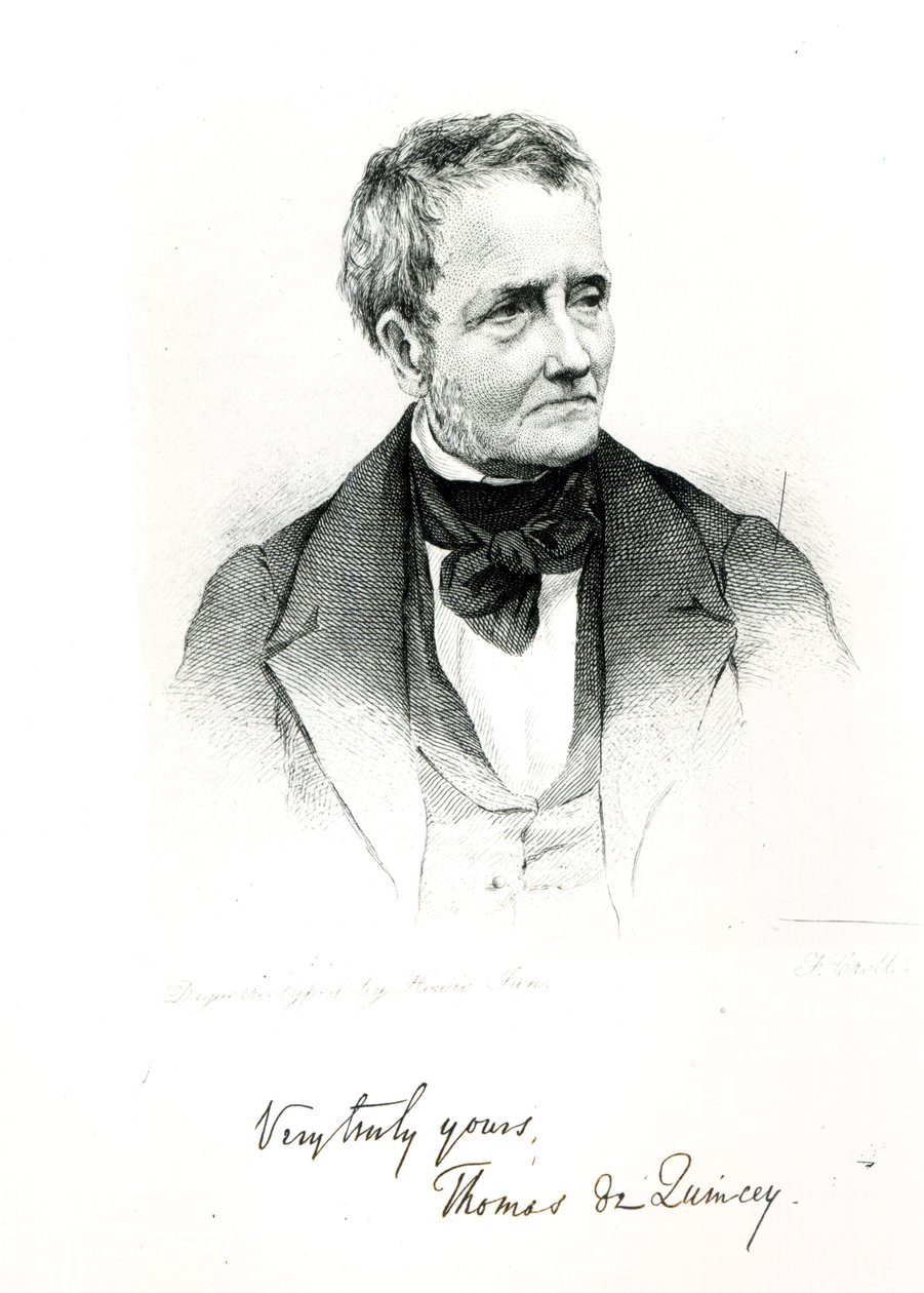 Thomas de Quincey (1785-1859), Howie dagerrotípia fényképéről alkotó: Francis Croll