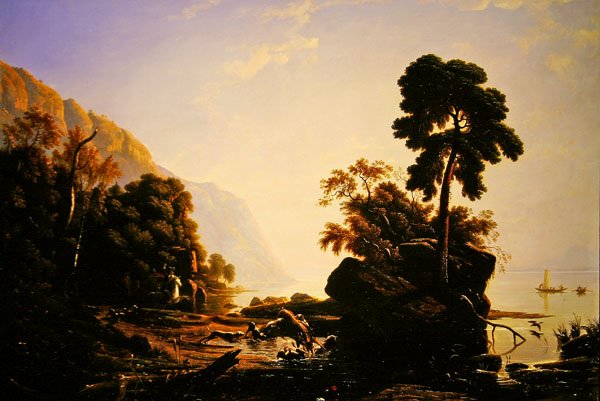 Szarvasvadászat (olaj, vászon) alkotó: Francis Danby