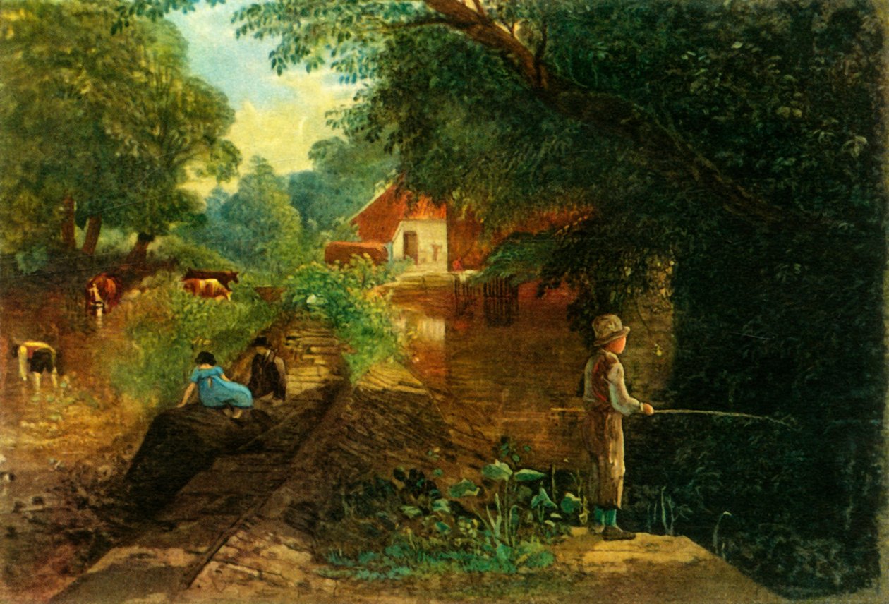 „Egy fiatal halász Stapleton Glenben”, 19. század eleje-közepe, 1946. alkotó: Francis Danby