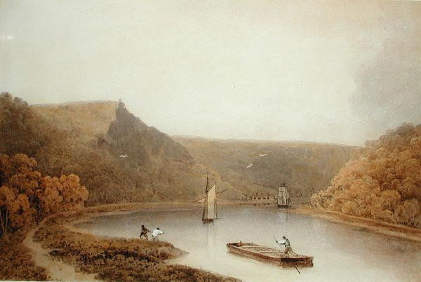Az Avon Gorge Bristol közelében (akvarell papíron) alkotó: Francis Danby