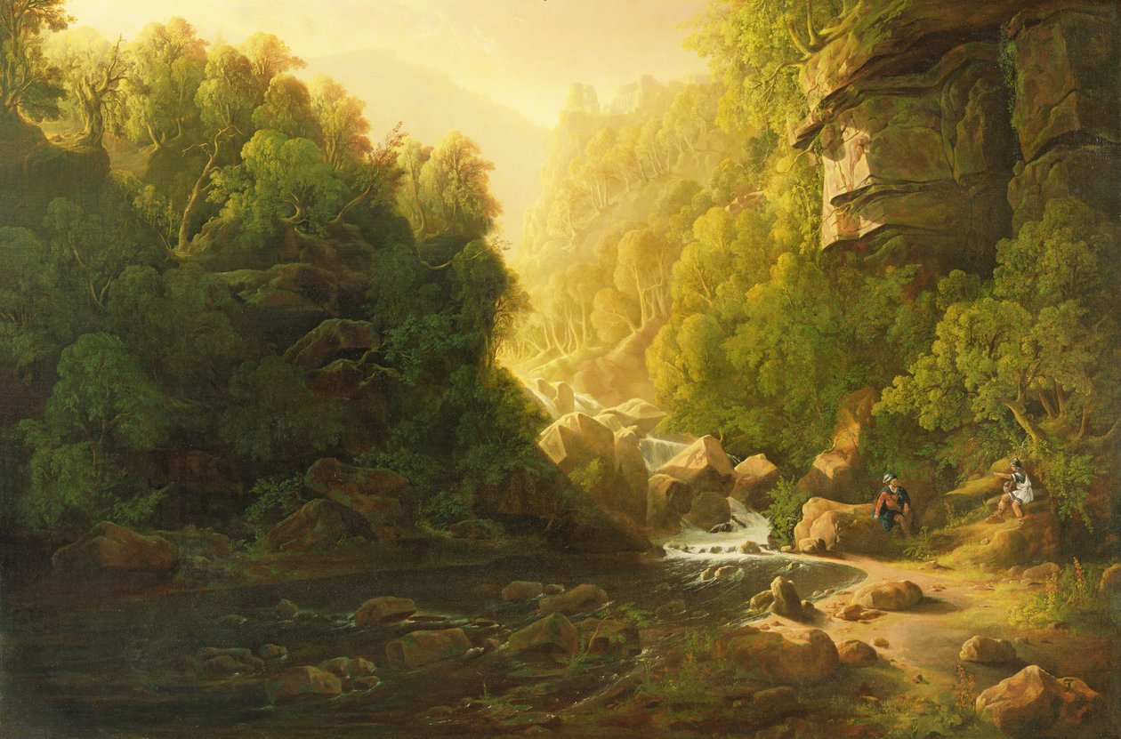 The Mountain Torrent, 1820-30 körül (olaj, vászon) alkotó: Francis Danby