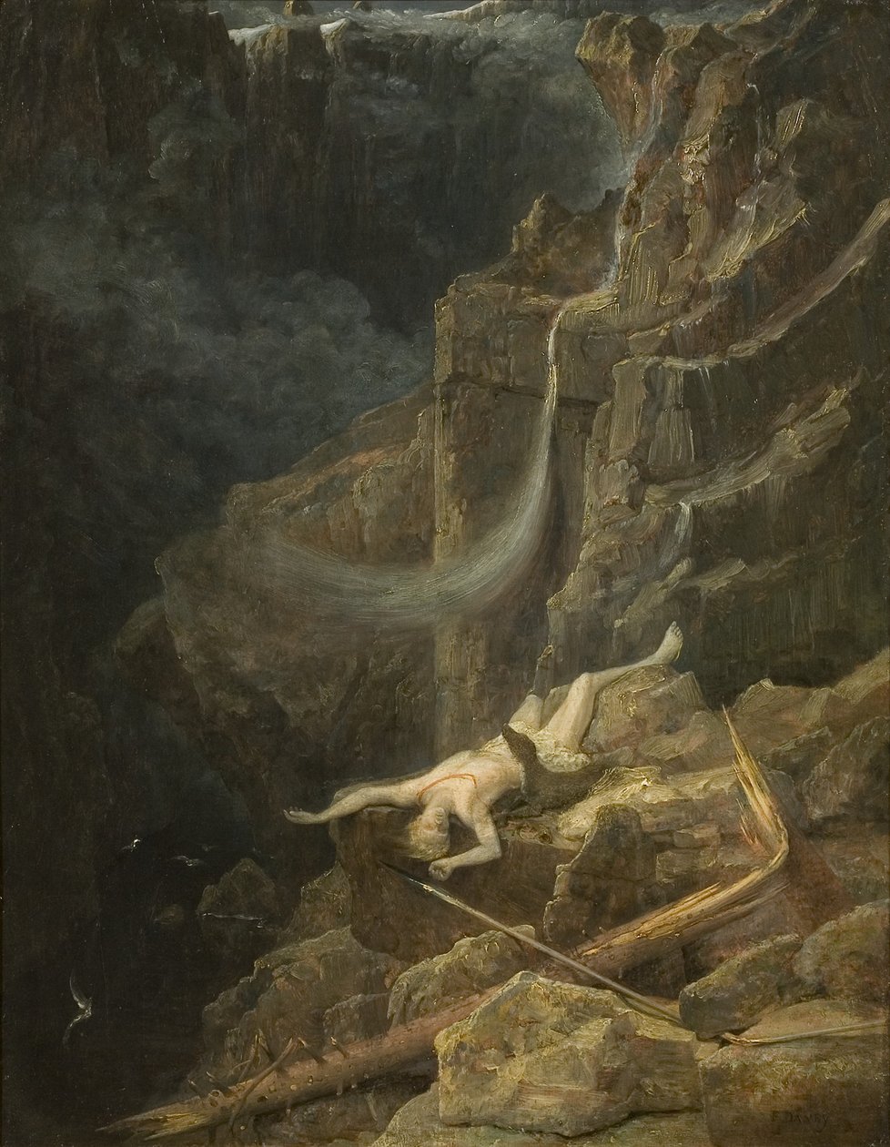 The Precipice, 1827 körül (olaj, panel) alkotó: Francis Danby