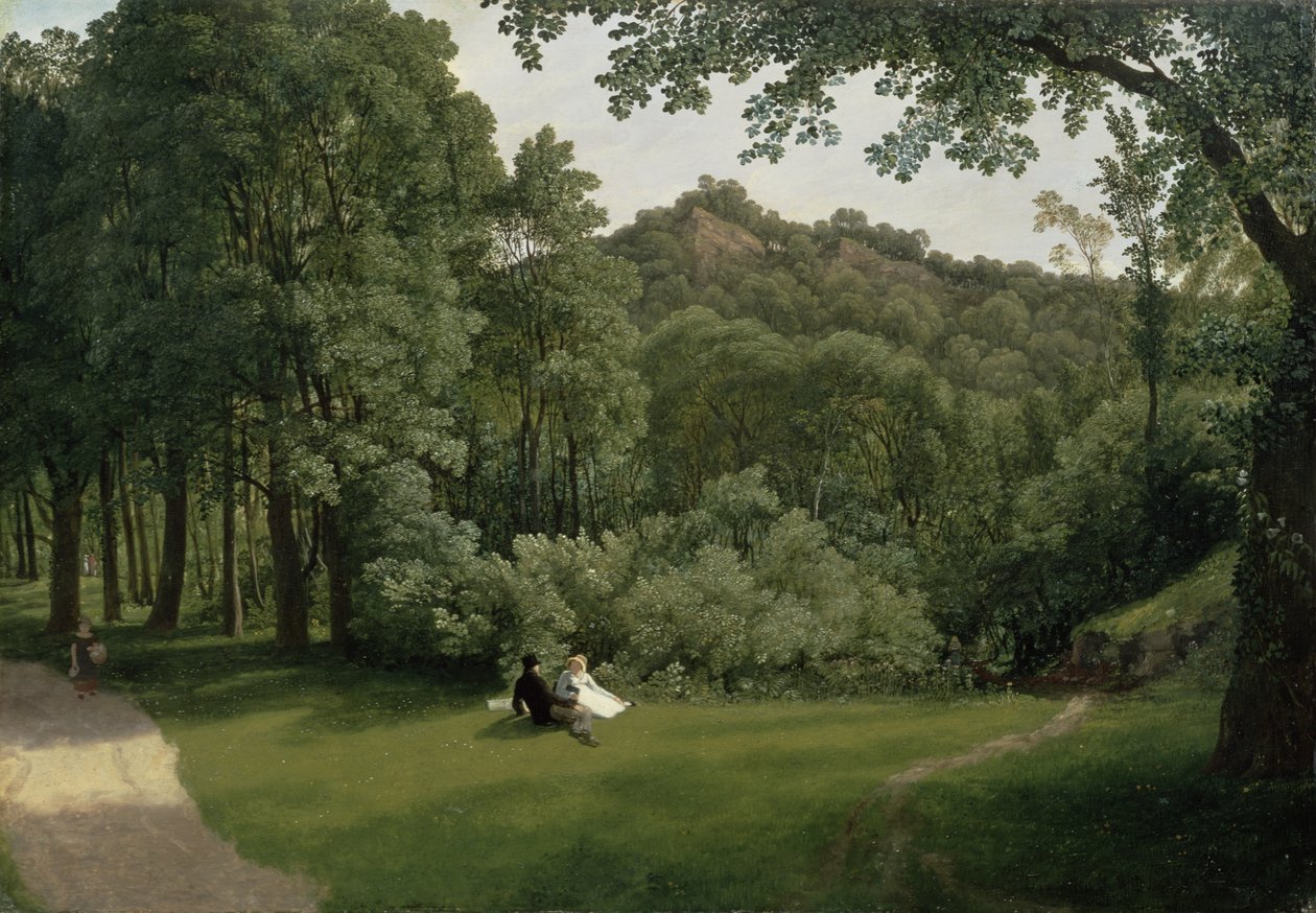 Kilátás a Blaise Castle Woods-ra (olaj, panel) alkotó: Francis Danby
