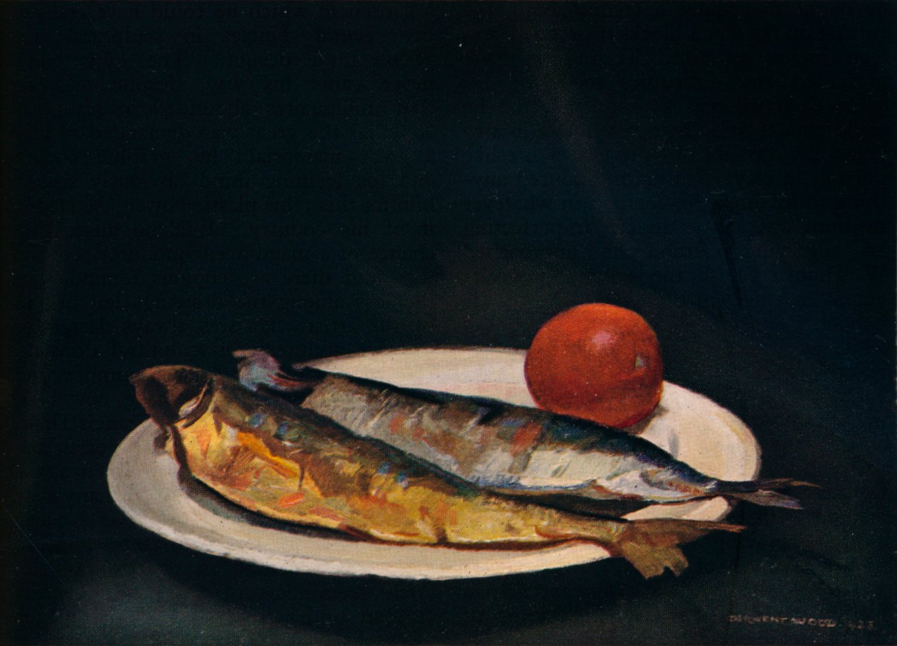 „Hering a tányéron”, 1910 alkotó: Francis Derwent Wood