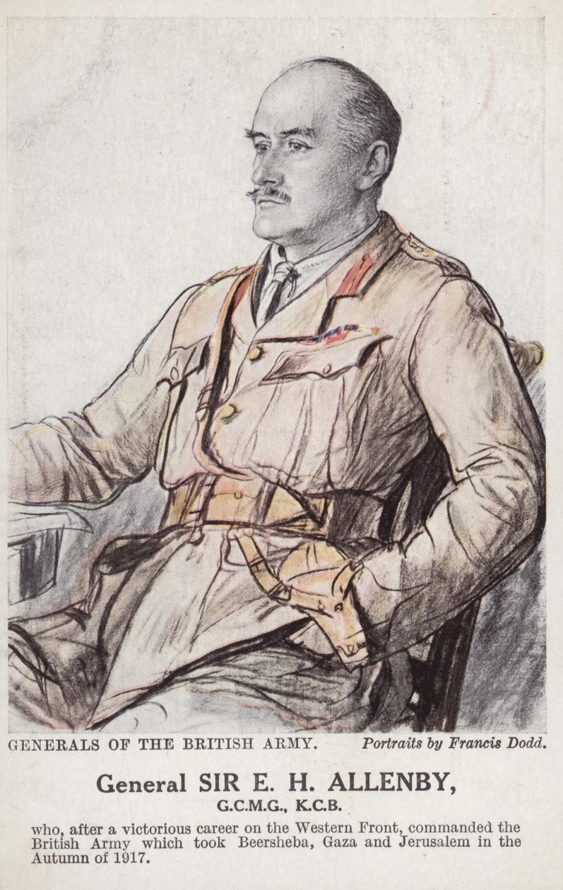 Sir E H H Allenby tábornok (színes litográfia) alkotó: Francis Dodd
