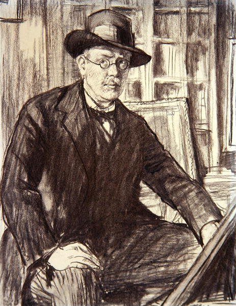 Önarckép (faszén papíron) alkotó: Francis Dodd