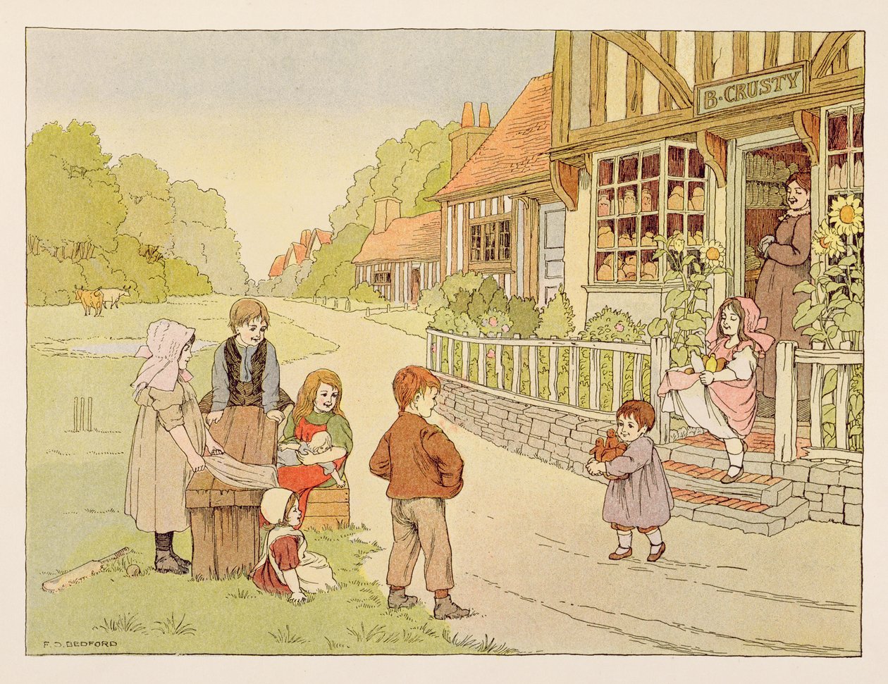 A pékműhely, a "The Book of Shops"-ból alkotó: Francis Donkin Bedford