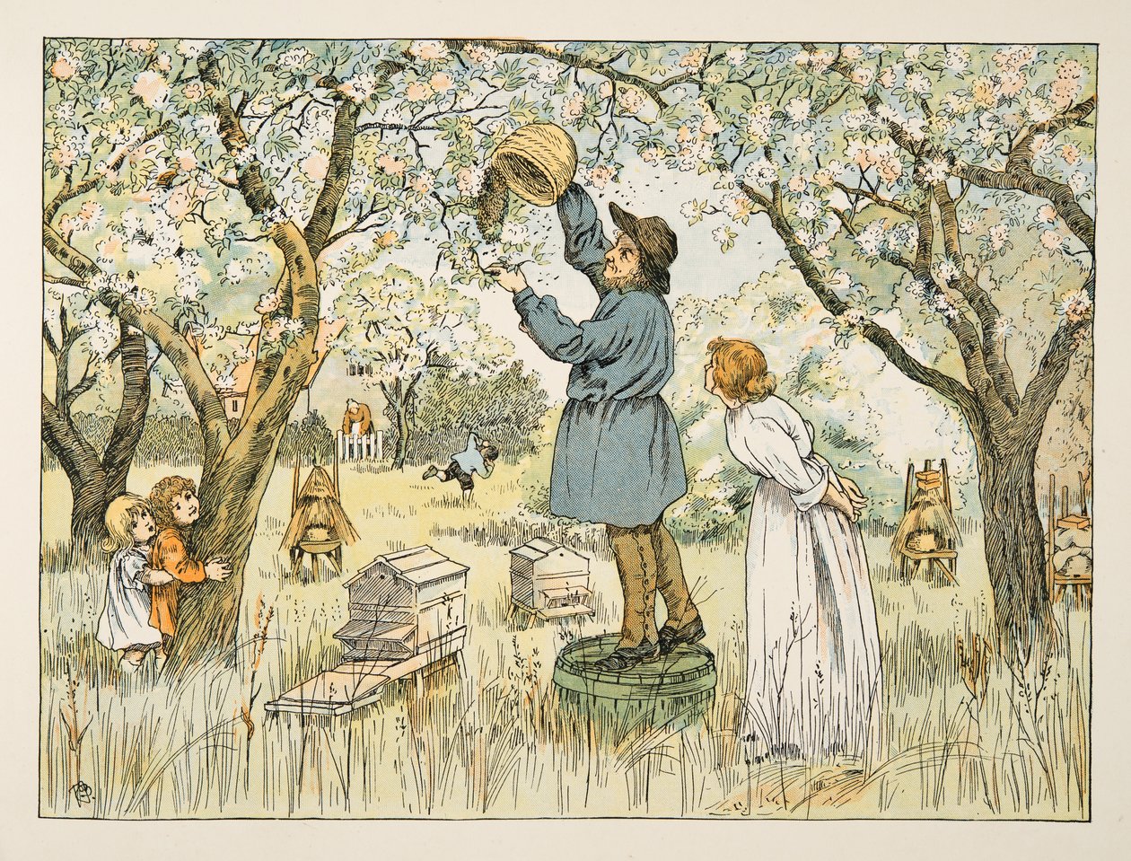 The Bee Farmer, a Four and Twenty Toilersből, pub. 1900 (színes litográfia) alkotó: Francis Donkin Bedford