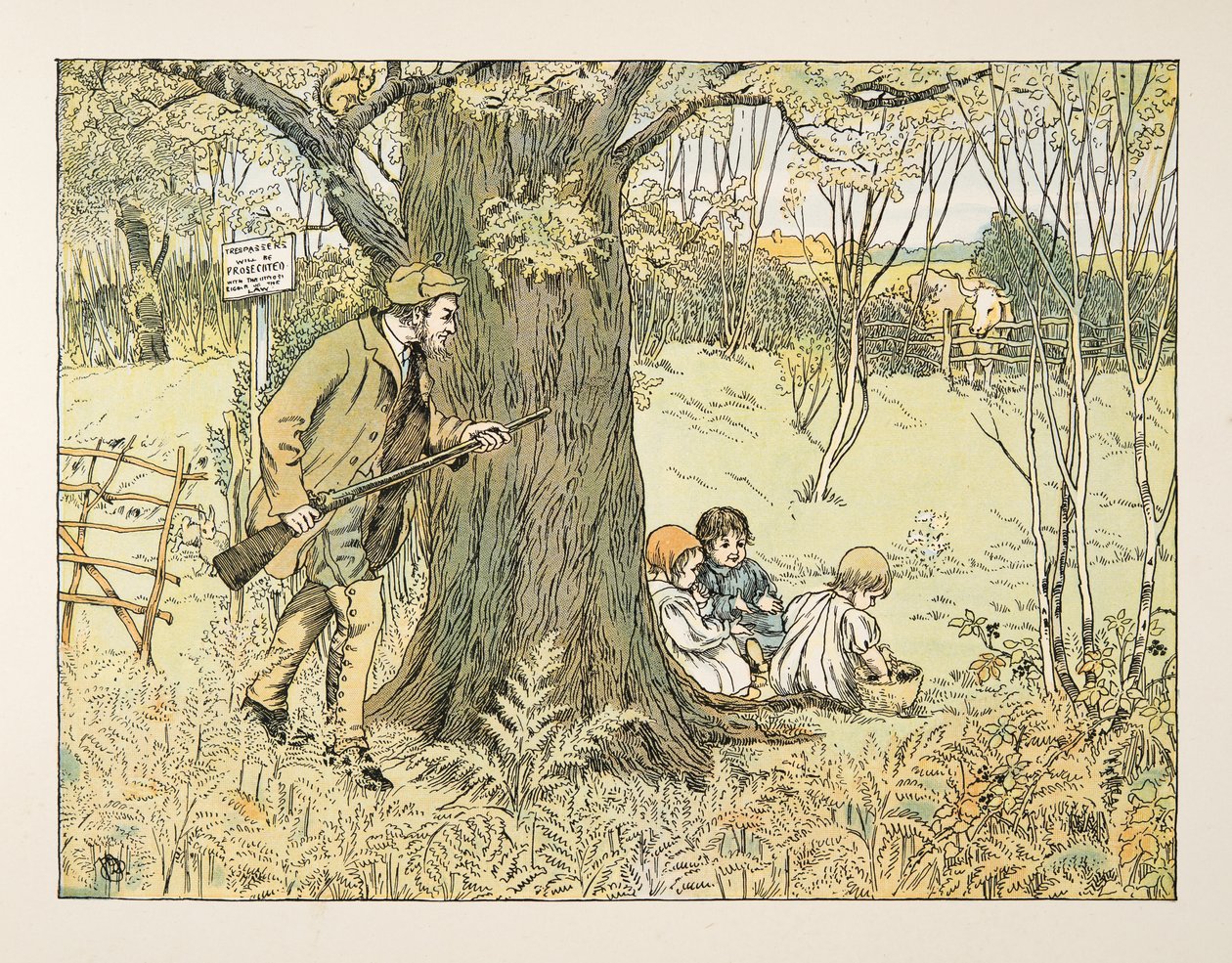 A vadőr, a Four and Twenty Toilersből, pub. 1900 (színes litográfia) alkotó: Francis Donkin Bedford