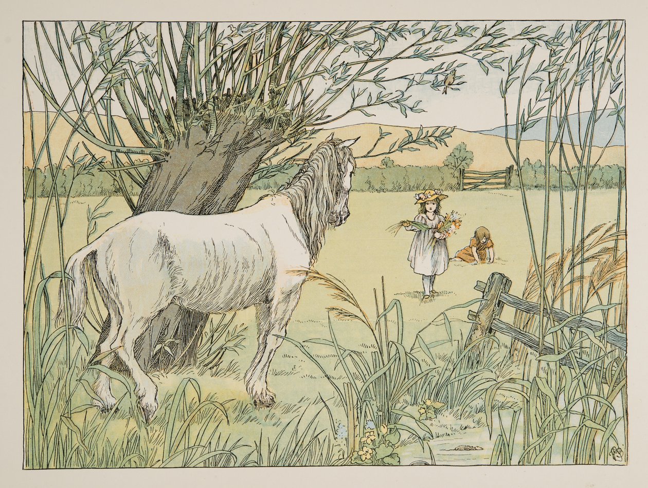 Az öreg buszos ló, a Four and Twenty Toilersből, pub. 1900 (színes litográfia) alkotó: Francis Donkin Bedford