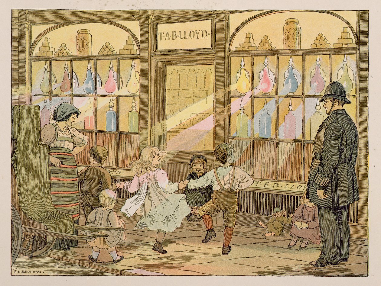 A gyógyszerész, a "The Book of Shops"-ból alkotó: Francis Donkin Bedford