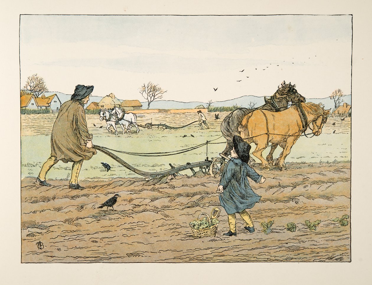 The Ploughman, a Four and Twenty Toilersből, pub. 1900 (színes litográfia) alkotó: Francis Donkin Bedford