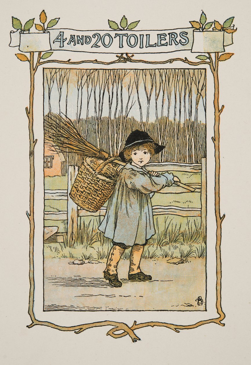 Vignetta a Four and Twenty Toilers című kötetből, pub. 1900 (színes litográfia) alkotó: Francis Donkin Bedford