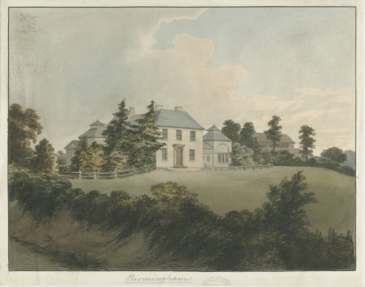 Soho - Francis Eginton House: akvarell festmény, ndc 1798] (festmény) alkotó: Francis Eginton