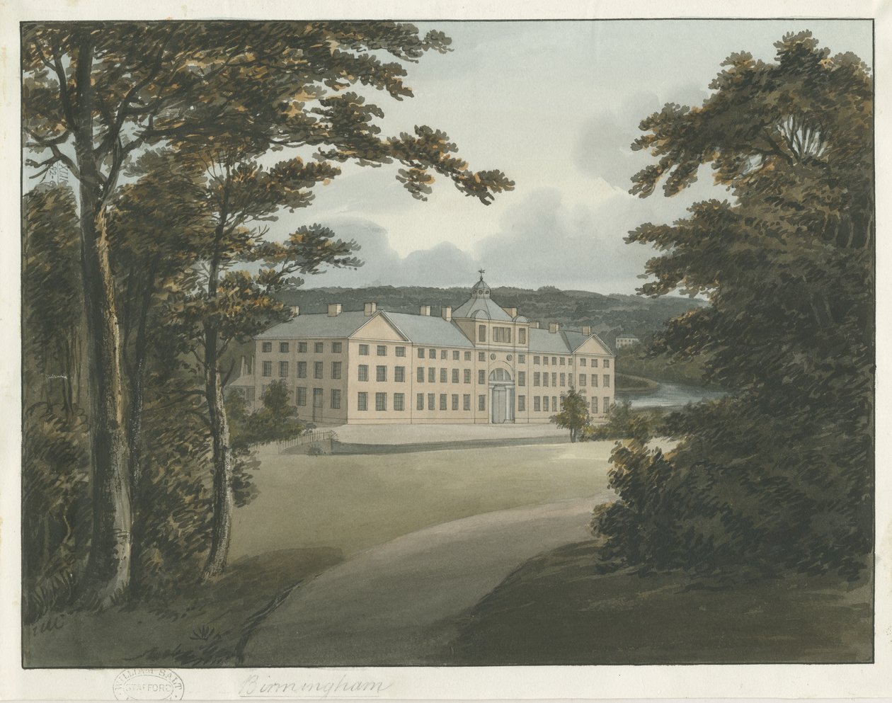 Soho Manufaktúra: akvarell festmény tuskontúrral, és [c 1798] alkotó: Francis Eginton
