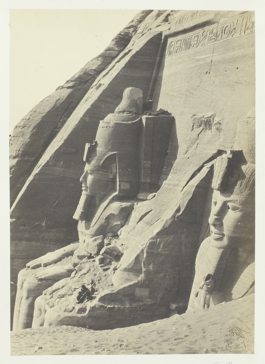 Abou Simbel, Núbia, 1857. alkotó: Francis Frith