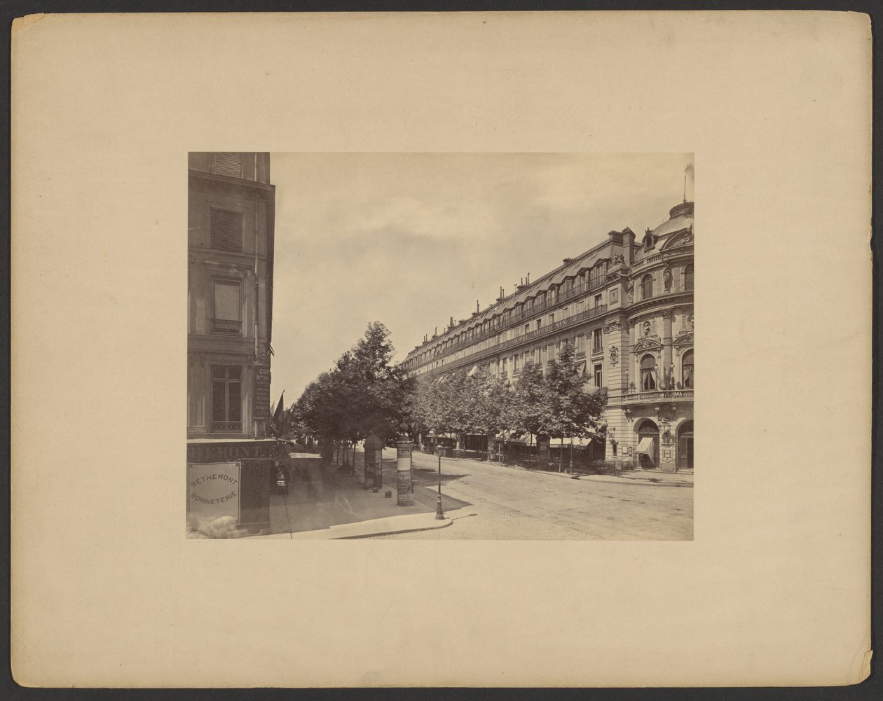 Boulevard des Capucines, Rue Louis le Grand sarok, Párizs alkotó: Francis Frith