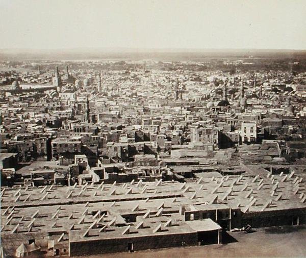 Kairó, a Citadellából, 1856-58 körül (albumnyomat) (lásd még: 170812) alkotó: Francis Frith