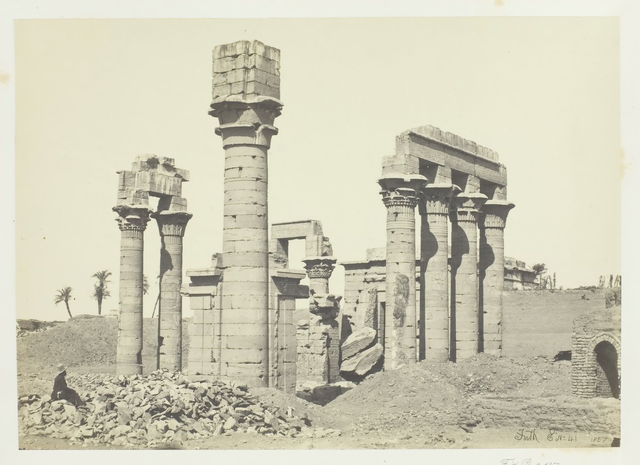 Kleopátra temploma Ermentben, Théba közelében, 1857. alkotó: Francis Frith