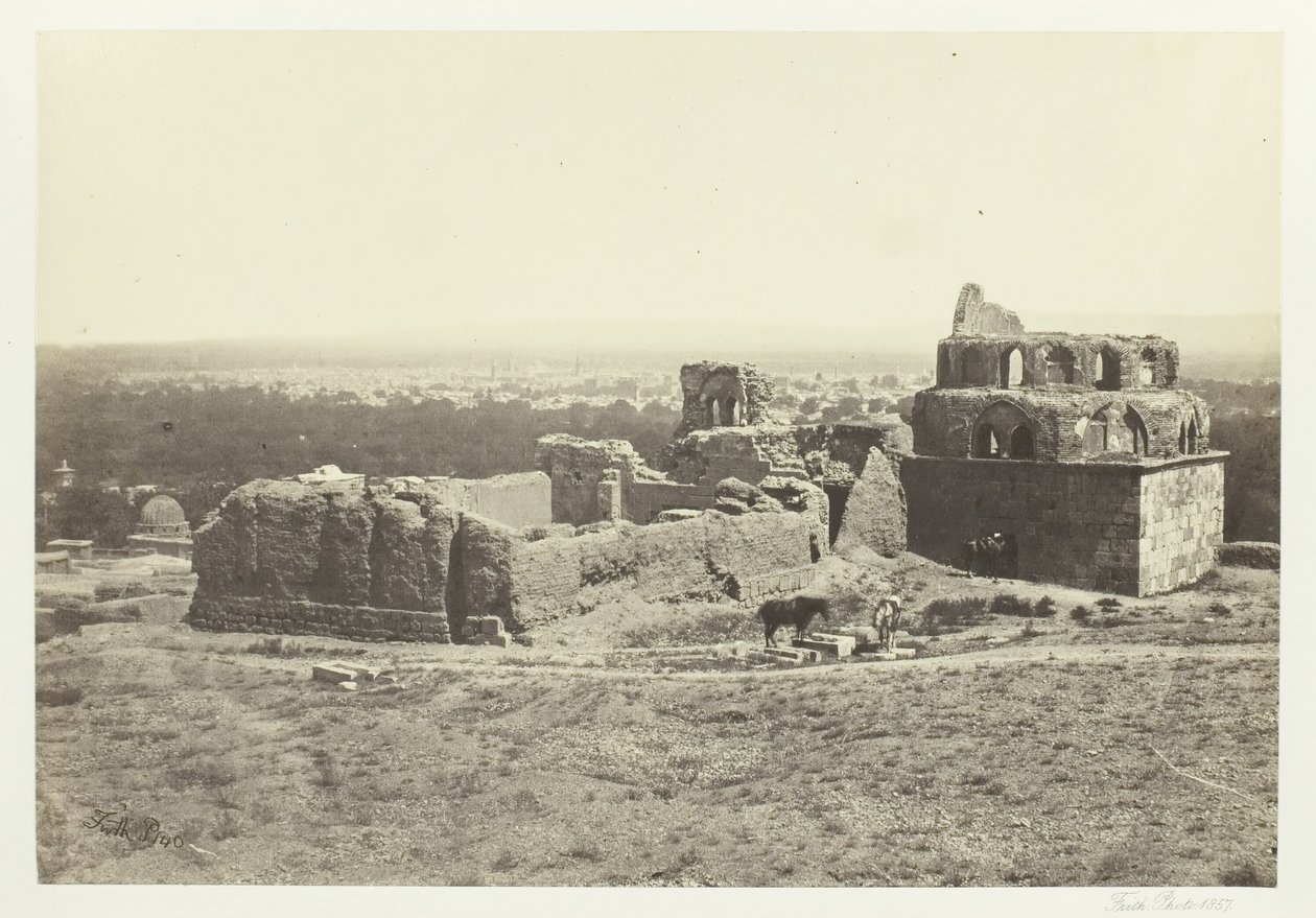 Damaszkusz távoli kilátása, 1857. alkotó: Francis Frith