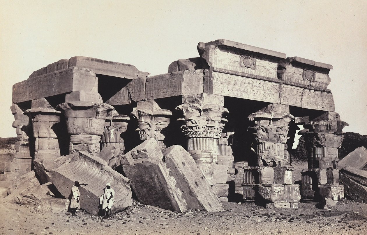 "Egyiptom és Palesztina": Sobek templomának romjai és Kom Ombo Haroeri, Felső-Egyiptom alkotó: Francis Frith