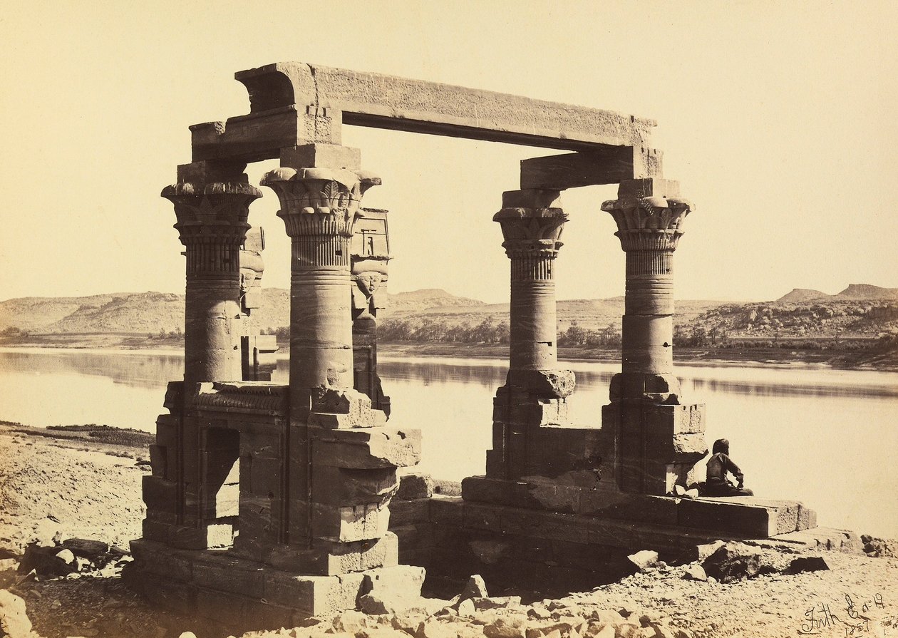 "Egyiptom és Palesztina": Wady Kardassy templomának romjai, Núbia alkotó: Francis Frith