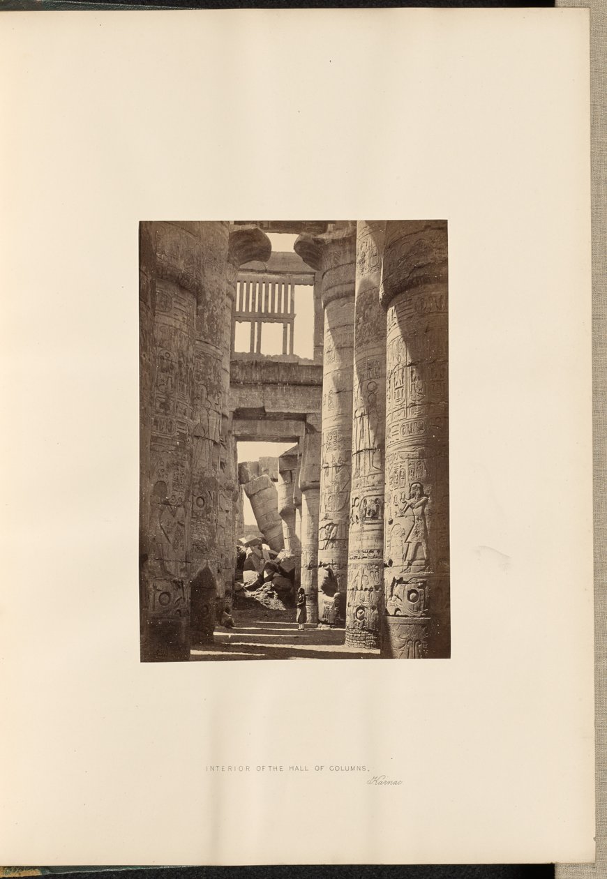 Az oszlopcsarnok belseje, Karnac alkotó: Francis Frith