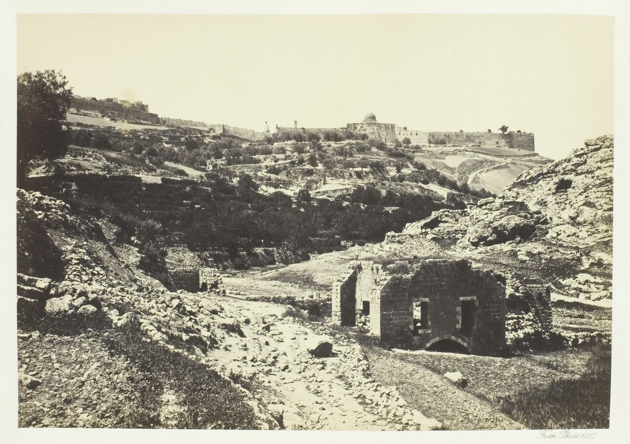 Jeruzsálem az En-Rogel falától, 1857. alkotó: Francis Frith