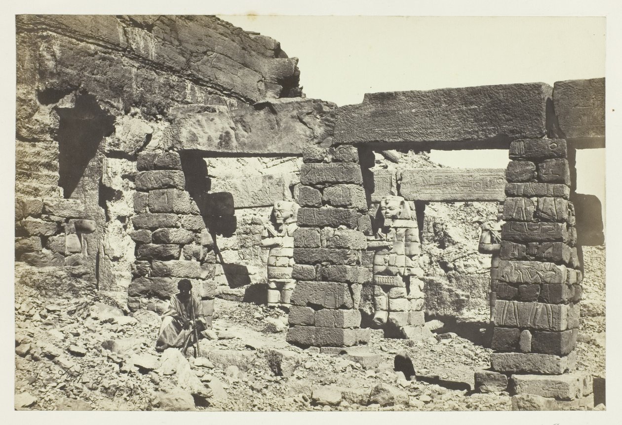 Cerf Hossayn templomának portikusza, Núbia alkotó: Francis Frith