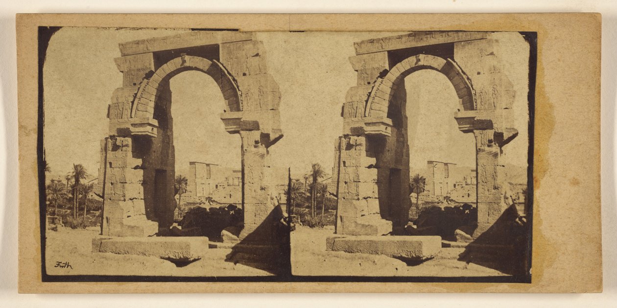 [Römischer Bogen auf der Insel Biggs.] alkotó: Francis Frith