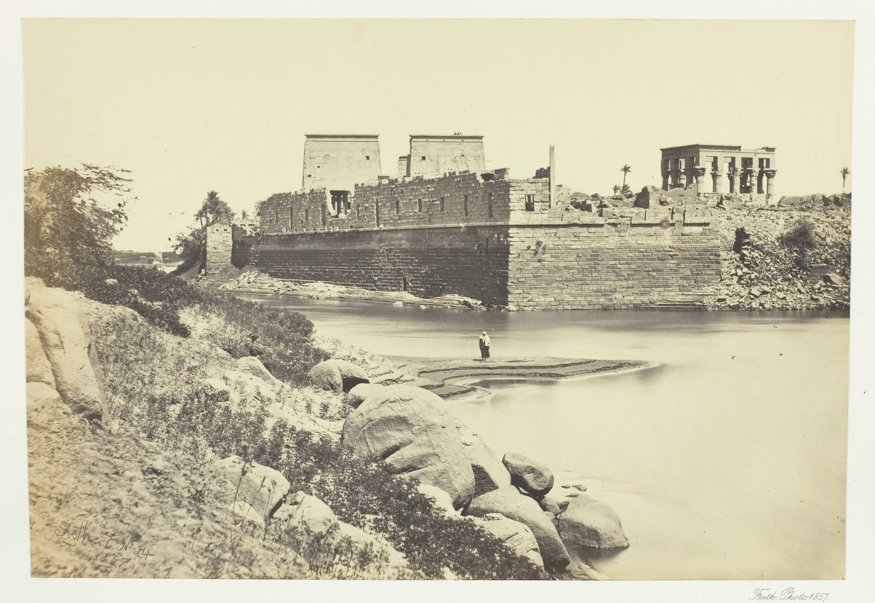 Philæ-sziget déli vége, 1857. alkotó: Francis Frith